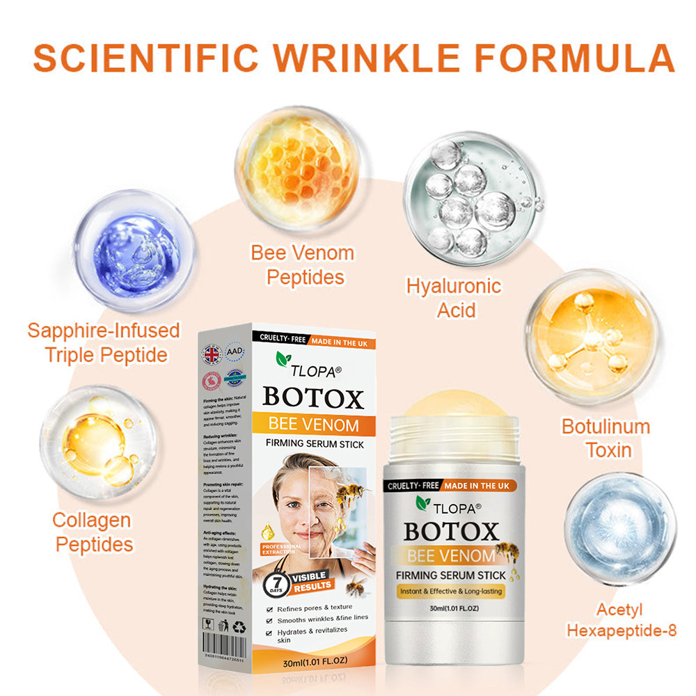 𝐌𝐚𝐝𝐞 𝐢𝐧 𝐁𝐫𝐢𝐭𝐚𝐢𝐧 👩⚕️𝗧𝗟𝗢𝗣𝗔® Botox Bee Venom Firming Serum Stick🎁Firm Skin, Defy Aging 🤍🤍
