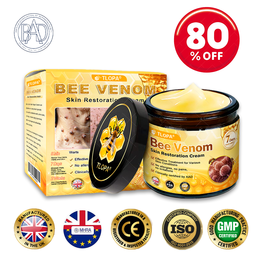 MHRA Approved: TLOPA® Bee Venom Skin Restoration Cream — 🔥Limited Time 80% OFF🔥